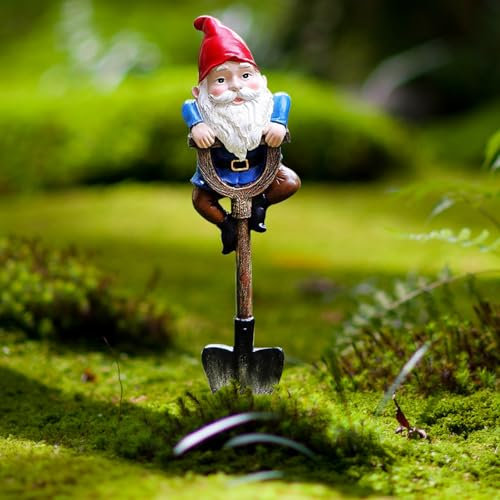 Hekasvm Gartendeko Frosch Figuren, Gartendeko für Draußen Statue, Outdoor Dekoration Frosch mit Schaufel, Tiere Deko für Garten, Terrasse, Rasen, Balkon, Blumentöpfe