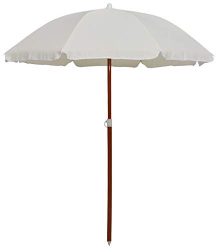 Sombrilla de Playa Césped y jardín,Vida al aire libre,Sombrillas y sombrillas de exterior,Sombrilla con poste de acero 180 cm Arena