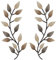 Zhengmy 2Pcs Metal Wall Art Vine Tree Leaves Olive Branch Wall Decor for Living Room Hallway Outdoor Decor (Vintage Brown)