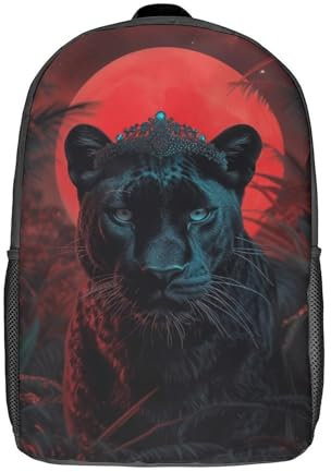 GQmoney Black Panther Backpack Kids School Bag Boys Cartoon 3D Print Students Schoolbag Laptop Daypack for Boys Girls 17inch