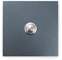 KTC-Home PREMIUM Türklingel Anthrazit - Gewölbter Drucktaster - Größe: 9x9cm - RAL 7016 - UV & Witterungsbeständig - Pulverbeschichtet