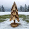 Kinaree Teak Holz Tannenbaum - 30-80 cm Weihnachtsbaum - Wald Dekoration (80 cm)