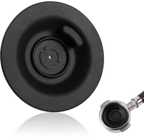 Lyeteung 54mm Silicone Espresso Cleaning Disc with Hole, Backflush Tablet, Silicone Coffee Machine Handle Cleaning Pad, Compatible with Sage, Black