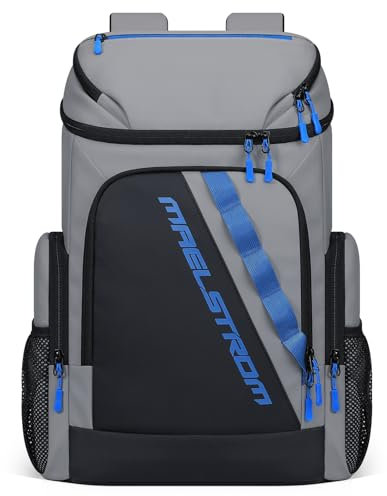 Maelstrom Mochila enfriadora, Mochila enfriadora de 36 latas, Bolsa térmica Suave aislada a Prueba de Fugas, Mochila Ligera con hielera, Mochila de Almuerzo para Camping, Senderismo, Playa, Gris