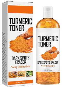 Kurkuma Toner, Gesichtswasser, Poren Verkleinern, Für Hautschutz und Feuchtigkeitsspendung, Aufhellender Anti-Aging-Toner, Repariert Mattheit und Akne, mit Niacinamid (1)
