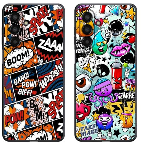 Abuenora Funda para Samsung Galaxy A16 5G / A16 4G, [2 Piezas] Carcasa Silicona Slim Flexible Antigolpes Case con Dibujos Grupo A