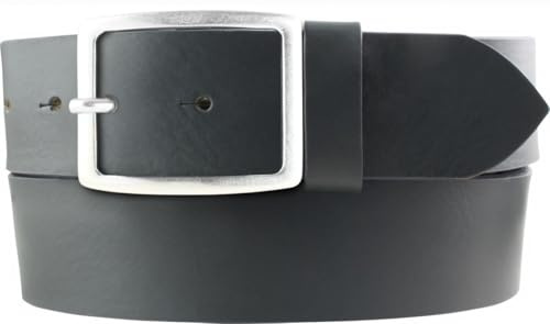 BELTINGER Jeansgürtel aus Vollrindleder mit Doppel-Schnalle 4,5 cm | Leder-Gürtel für Damen 45mm | Breiter Ledergürtel