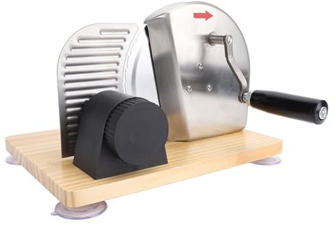 Fabater Manuelle Brotschneidemaschine, manuelle Brotschneidemaschine mit Handkurbel, Brotschneider mit Einstellbarer Dicke für gleichmäßige Scheiben, Brotschneidemaschine für den