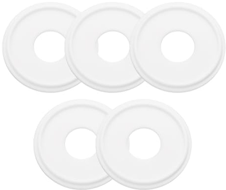 QUARKZMAN 5 Stück PTFE-Sanitärdichtung 3/4 Tri-Clover O-Ring-Dichtungsring Unterlegscheibe Passt auf OD 50mm Sanitärrohrschweißmuffe, Weiß