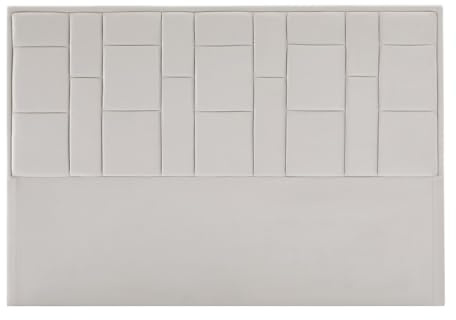 Vente-unique - Bettkopfteil 2 Hermine - Samt - beige