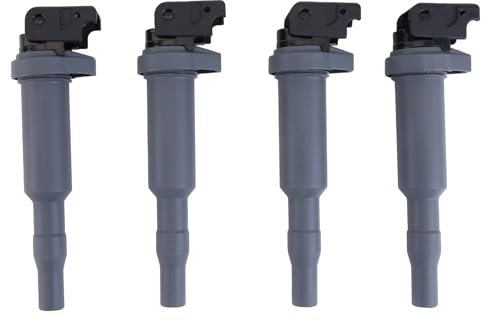 4PCS Zündspulen-Set für BMW 1er E81 E87 E88 3er E90 E93 E92 E91 5er E60 E61 Zündkerze Zündmodul Zündanlage Stabzündspule Zündspulen Zündkerzen Zündspulenmodul 12137559842 12137562745 12137571644