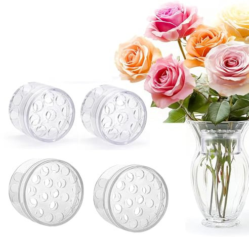 BCENG 4 Stück Blumenhalter Transparenter Spiralstielhalter Für Blumen Wiederverwendbare Ikebana Stielhalter DIY Blumengesteck Blumenhalter Ikebana Twister Blumengesteck Accessoire Für Vasen Dekor