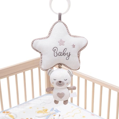 Qkbuza Baby Bett Rassel Spielzeug | Aufhängbares Rassel Baby Musikspielzeug - Einschlaflied Sinnesanregendes Begleitspielzeug Für Kleinkinder Mädchen Frühes Lernen