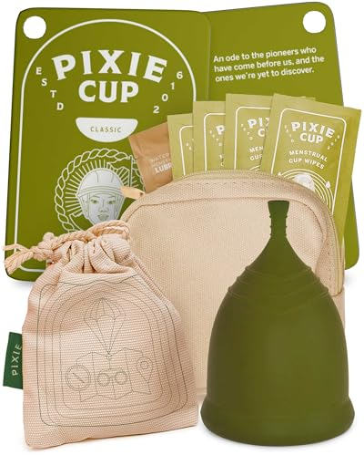 Pixie Menstrual Cup - No Metals or Toxins - 100% Medical-Grade Silicone - Ranked 1 for The Most Soft Reusable Period Cup - Wear 12 Hours - Tampon Alternative - Buy One We Give One (XL)