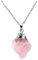 Jovivi Rose Quartz Crystal Necklaces for Women Pink Gemstone Mum Jewellery Healing Crystal Gifts for Women birthday Anniversary