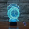 Kreative 3D Wecker Nacht Licht 16 Farben Andern Sich Fernbedienung USB-Strom Touch Schalter Dekor Lampe Optische Täuschung Lampe LED Lampe Tisch Kinder Brithday Weihnachten Geschenke