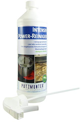 PUTZMUNTER Intensiv Power-Reiniger 1000ml mit Sprühkopf, Fettlöser, Backofenreiniger, Kaminscheibenreiniger, Grillreiniger