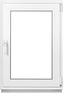 Framex Premium Kunststofffenster - Kellerfenster Weiß Argon Isoglas BxH: 400 x 700 mm Garagenfenster/Gartenhaus Fenster BxH: 40 x 70 cm 2-fach Verglast Din Rechts Funktion Dreh Kipp Fenster