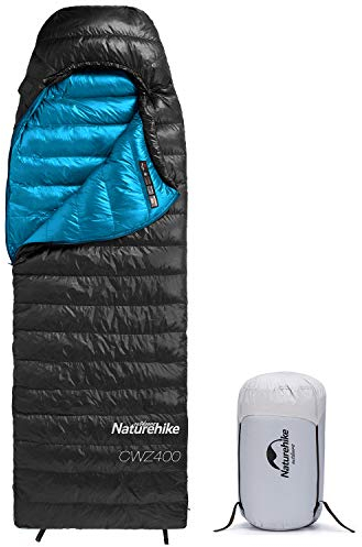 Naturehike Schlafsack, Leichter Tragbarer Daunenschlafsack für Erwachsene, Kompakt Wasserdicht für Camping, Rucksackreisen, Wandern, 3 Jahreszeiten, mit Kompressionssack 550 FP