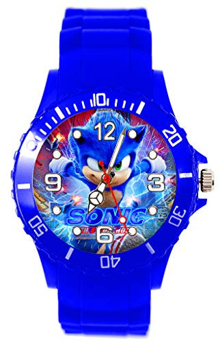 Armbanduhr Quarz, rund Silikon, Blau