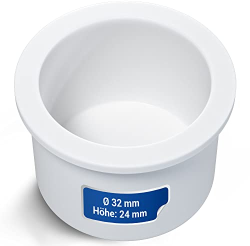PVC-Endkappe 32 mm Fitting Rohrendkappe Rohrstopfen Verschlußstopfen für Ablauf Muffenstopfen Abschlusskappe Endkappe Stopfen Muffe Rohrkanal Endverschluss Steckfitting