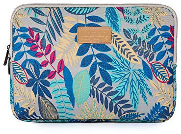 fdsmall 13-13,3 Pulgadas Paquete de computadora portátil impermeable neopreno paquete de computadora portátil paquete de computadora portátil macro/Asus/dell/lenovo /HP/Samsung(Hojas grises)