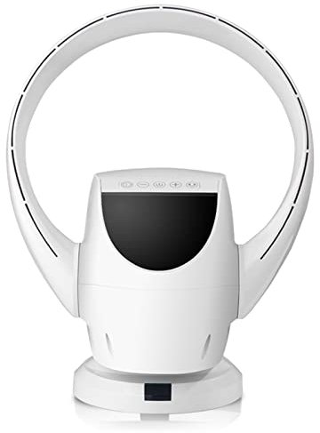 YFZN Bladeless Wall-mounted Fan, Floor Fan Remote Control/timer, Silent Energy-saving Electric Fan, 8-speed Wind Speed, Large Screen Touch, 180° Angle Adjustment, 90° Swing Air Supply, White