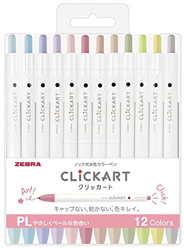 Zebra Clickart PL WYSS22-12CPL Kugelschreiber, auf Wasserbasis, 12 Stück