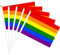 20 Stück Kleine Rainbow Pride Flag Stick 21 x 14 cm – Handheld Regenbogen Pride Flagge, Mini Rainbow Gay Flaggen für LGBT Paraden im Freien, Pride Month, Regenbogenfahne Regenbogen Party Dekorationen