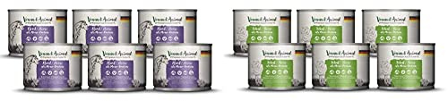 Venandi Animal Premium Nassfutter für Katzen, Pferd als Monoprotein, 6 x 200 g, getreidefrei und naturbelassen, 1.2 kg & Premium Nassfutter für Katzen, Schaf als Monoprotein 6 x 200 g