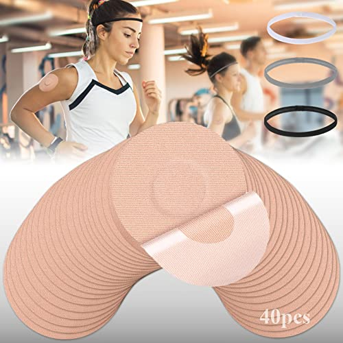 40-Stück Freestyle Libre 3 Pflaster, Libre Patch Sport-Pflaster für Freestyle Libre 2 3 Sensor, wasserfest, atmungsaktiv & hautfreundlich Fixierung,Freestyle Libre Pflaster für Sport & Bad-Rund