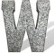 XXL 52cm Buchstabe Ziffer Zahl Zink Metall Dekoration Garten 3D Größe W