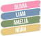 Pack of 69 Personalised Name Labels Stickers Choice of Colour (48 x 8mm) | School Name Stickers for Water Bottles | Waterproof Name Sticker | Washable in Dishwasher (69 Stickers, Rectangular)