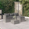 Tidyard 3-TLG. Gartenlounge Set Polyrattan Lounge Set Gartenmöbel Set Gartensofa Set Couch-Set Garten-Sofagarnitur Loungegruppe Sitzgruppe Balkonmöbel Terrassenmöbel mit Kissen Grau Poly Rattan
