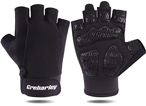Grebarley Gant Fitness,Gants de Sport Gants pour Levage de Poids D’entraînement avec Soutien au Poignet,Respirants pour Fitness Musculation Gymnastique,Training Fitness Hommes Femmes (Noir-2023, M)