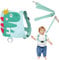 AOMIG Kinder Sicherheitsleine, 2 in 1 Leine Kinder,Anti-verloren Gürtel Handgelenk Link（Grüner Dinosaurier）