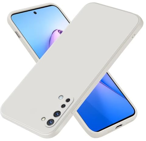 EASSGU Hülle für Oppo Find X2 Lite (6.4 Inches), Weiche TPU Silikon Hülle - Altweiß