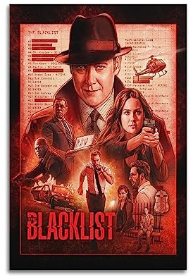 ELedvb The Blacklist Art Poster BraunCanvas Poster Dekorative Malerei Leinwand Wandposter und Kunstbild Druck Moderne Familie Schlafzimmer Dekor Poster 20 x 30 cm