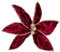SHATCHI 6Pcs -16cm Deluxe Christmas Glitter Poinsettia Burgundy Gold Velvet Artificial Flowers with Metal Clips Christmas Tree Decorations Wedding New Year Ornaments