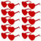 SelfTek 10 Stück Rote Herz Sonnenbrille, Magische Farben Party Brille, Lustige Partybrillen für Fasching Foto Requisiten Geburtstagsfeier für Erwachsene und Kinder