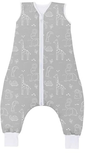 Fillikid Schlafsack mit Füßen Exclusiv | Babyschlafsack Sommer 0.5 TOG | Sommerschlafsack ungefüttert mit Beinen | 100% Baumwolle, waschbar 40°C | leicht & atmungsaktiv für Neugeborene und Kleinkinder