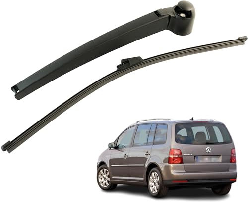 Bras essuie glace arrière compatible pour Touran (2003-2010) avec balai d’essuie-glace (pare-brise arrière) 1T0955707A