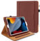 DAORANGE Hülle für iPad 9. / 8. / 7. Generation 10,2 Zoll 2021/2020/ 2019, PU-Leder Schutzhülle mit Dokumententasche, Multi-Winkel Ständer und Auto-Einschlaf/Aufwach Cover für iPad 10.2 (Braun)