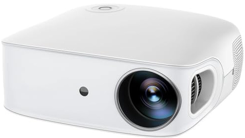 VVHUDA Projector 1080P Support 4K Projectors 500 ANSI 6D Auto Keystone Home&Outdoor Video Projector (D As shown) small gift