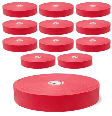 Alfa 12x PE-Nageldichtband rot 45 mm x 20 m x 3 mm – PE-Schaumband (240 m) | Profi-Qualität - Hohe Klebkraft, für den Außenbereich geeignet, dichtet Tackerlöcher beim Befestigen der Dampfbremsfolien ab