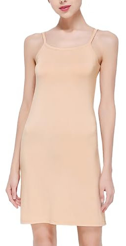 Aomig Combinación Interior para Mujer - Vestidos Casuales Ajustables con Cuello en V y Tirantes, Estilo Corto (XL)
