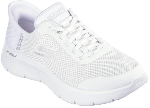 Skechers Go Walk Flex Hands Free Slip-ins - Grand Entry Baskets à Enfiler sans Les Mains pour Femme, Blanc, 36.5 EU