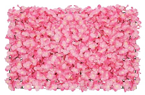Wiyuer Pannelli da parete con fiori artificiali, colore rosa, bianco, 20 pezzi, decorazione da parete, 40 x 60 cm, yuc20240403007