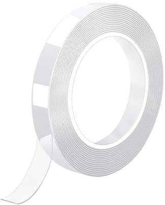 Nastro Biadesivo, Nastro Biadesivo Extra Forte, Trasparente Multifunzione non Lascia Tracce Riutilizzabile, Per muro Foto Tappeti e Oggetti(5m x 1.5cm x 1mm)