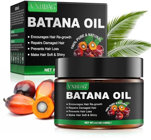 Huile de batana, Huile de batana 100% naturelle pour la croissance des cheveux, Élimine les fourches, restaure les cheveux abîmés, améliore l'éclat des cheveux (1 Pack 1 x 120 G)